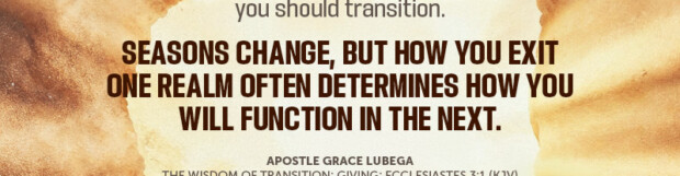 The Wisdom of Transition: Giving