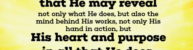 To Know His Ways