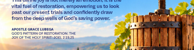 God’s Pattern of Restoration: The Joy of the Holy Spirit